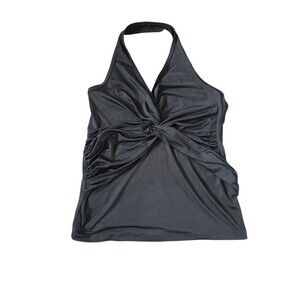 Eni Tank Top Size Small Black Halter Top Made USA
